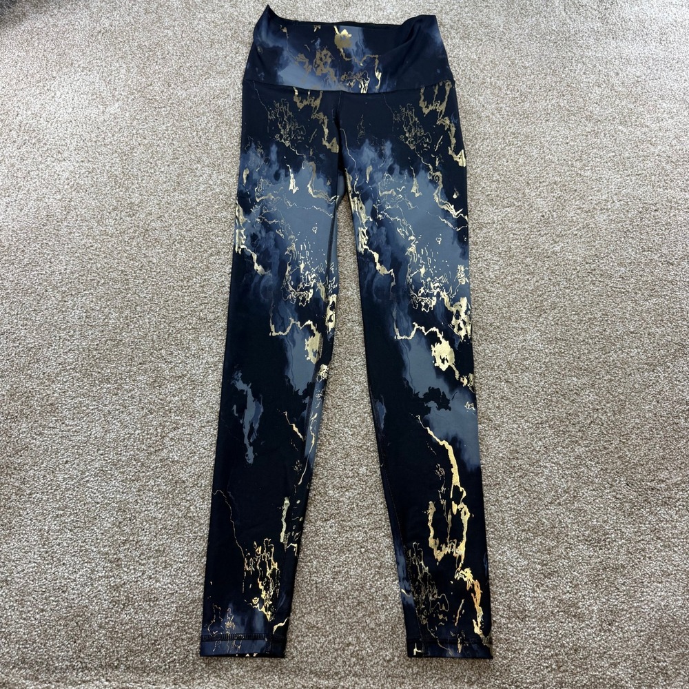 Old Navy Active Powersoft Extra High Rise Leggings Black Gold Marble S Workout
